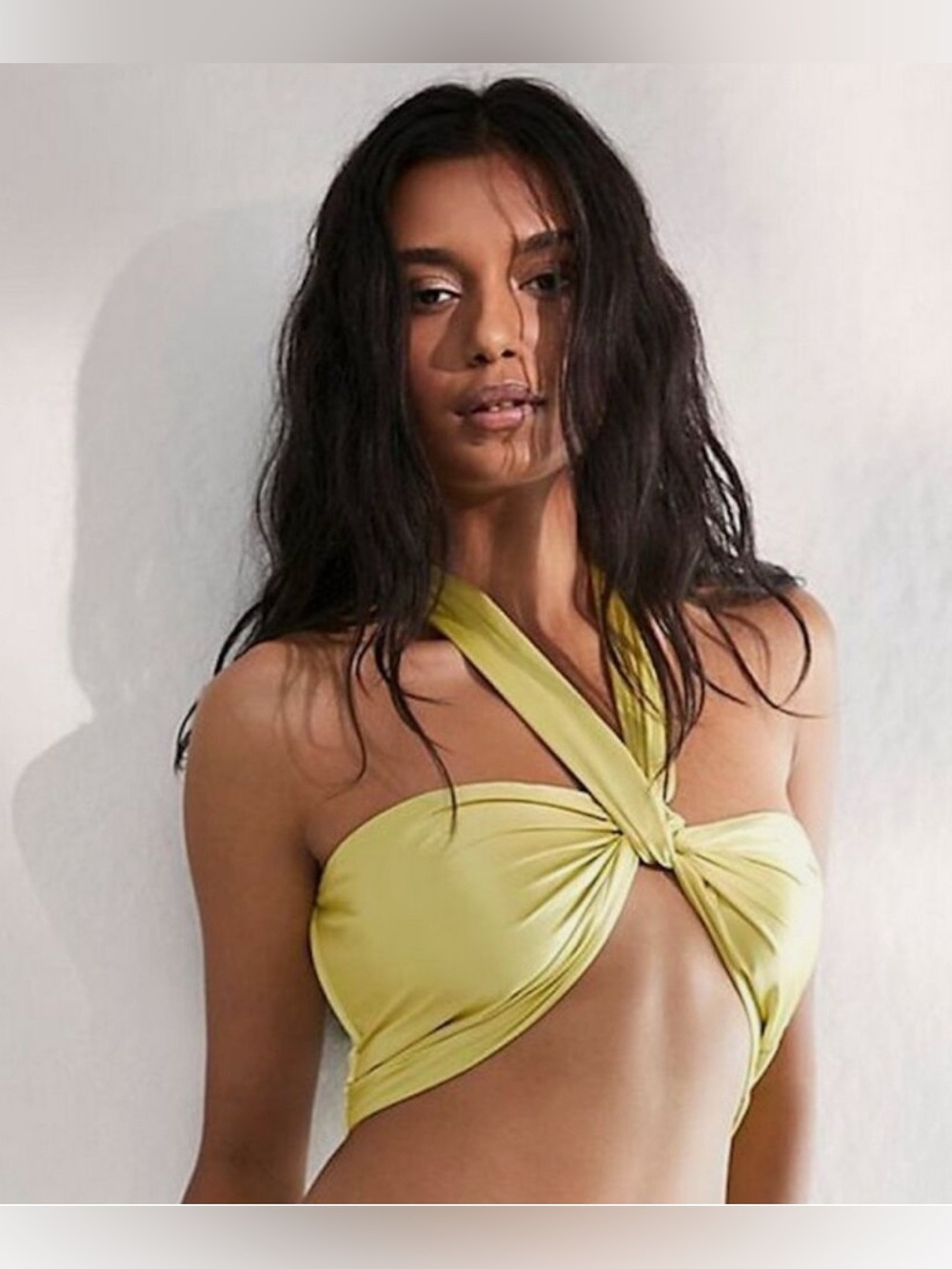 Free People Hot Takes Convertible Brami Bandeau Crop Top Size Small Green